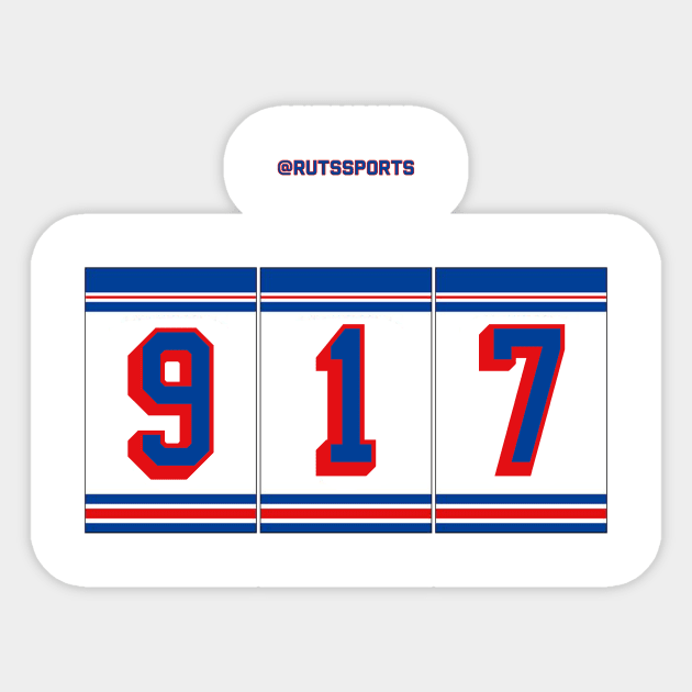 Rep Your Area Code (NYR 917) Sticker by RUTSSports